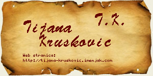 Tijana Krušković vizit kartica